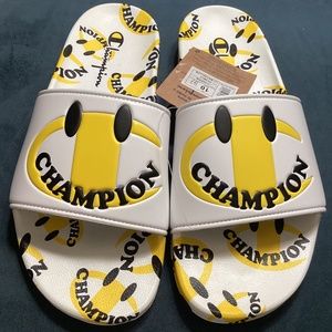 Champion White Slides Sandals